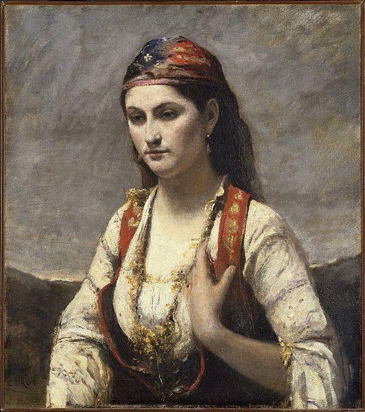 Jean-Baptiste Camille Corot Young Woman of Albano oil painting picture